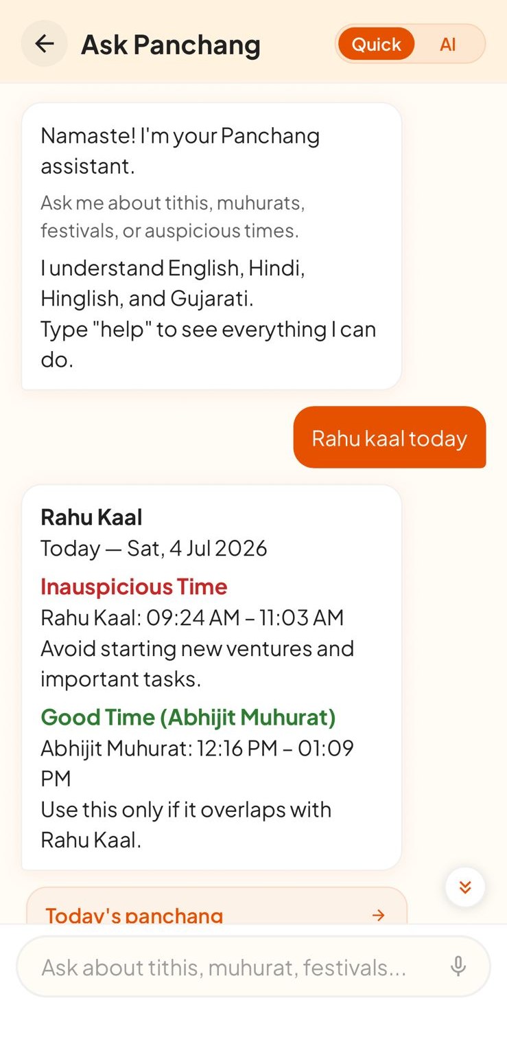 Ask feature answering a question in a chat